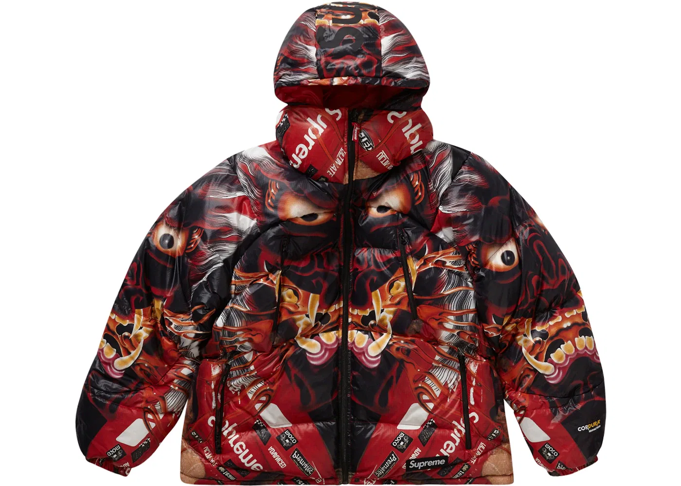 Мужская пуховая куртка с принтом Supreme Featherweight Down Puffer Jacket, Red