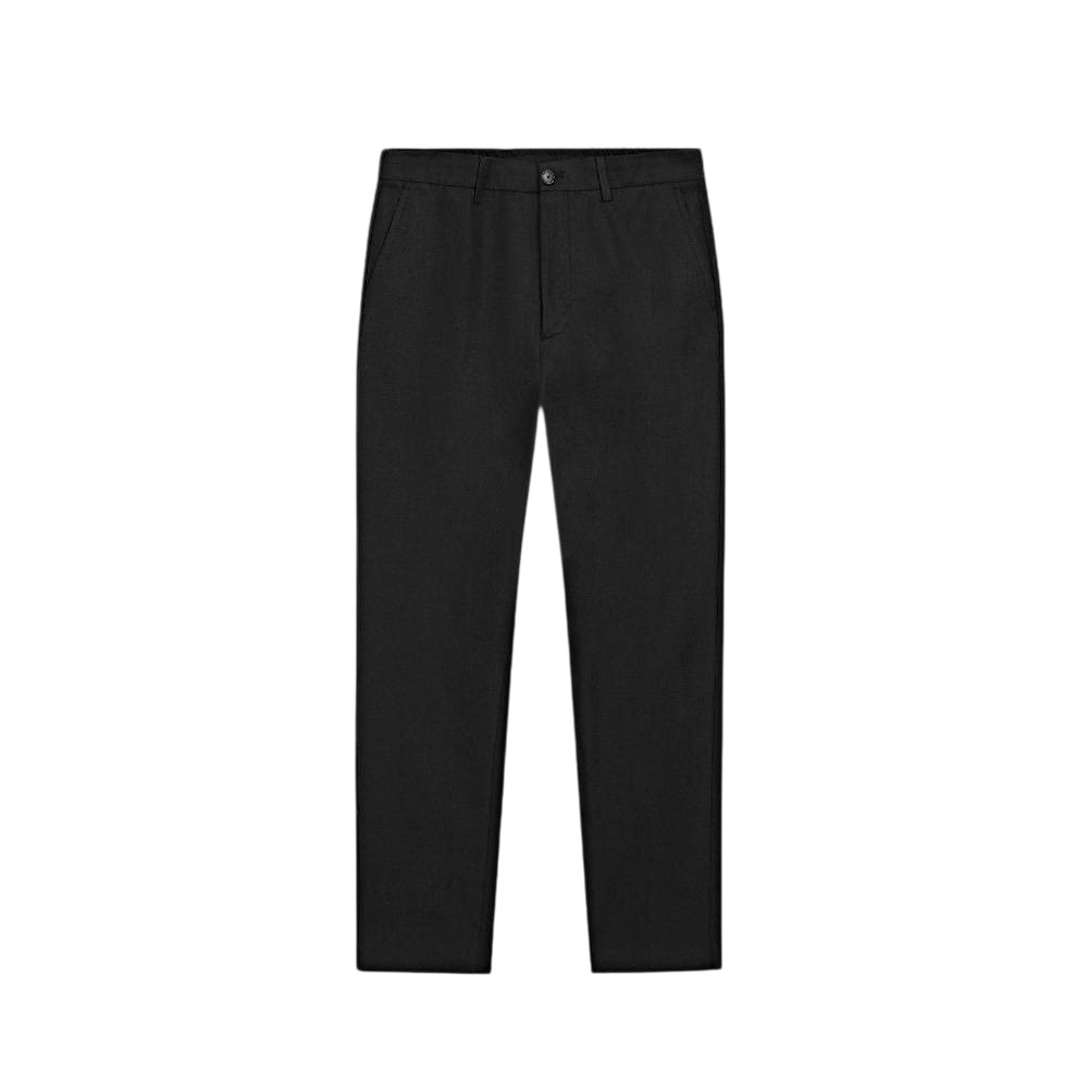 Брюки Massimo Dutti 100% Linen Straight-leg, черный