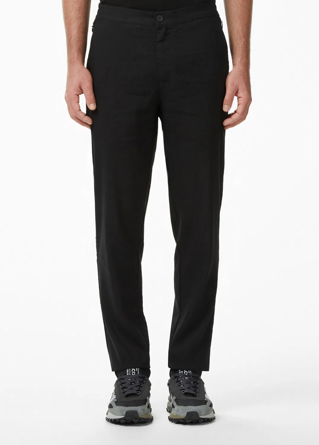 Брюки Tapered Fit Lacoste, black — фото 3