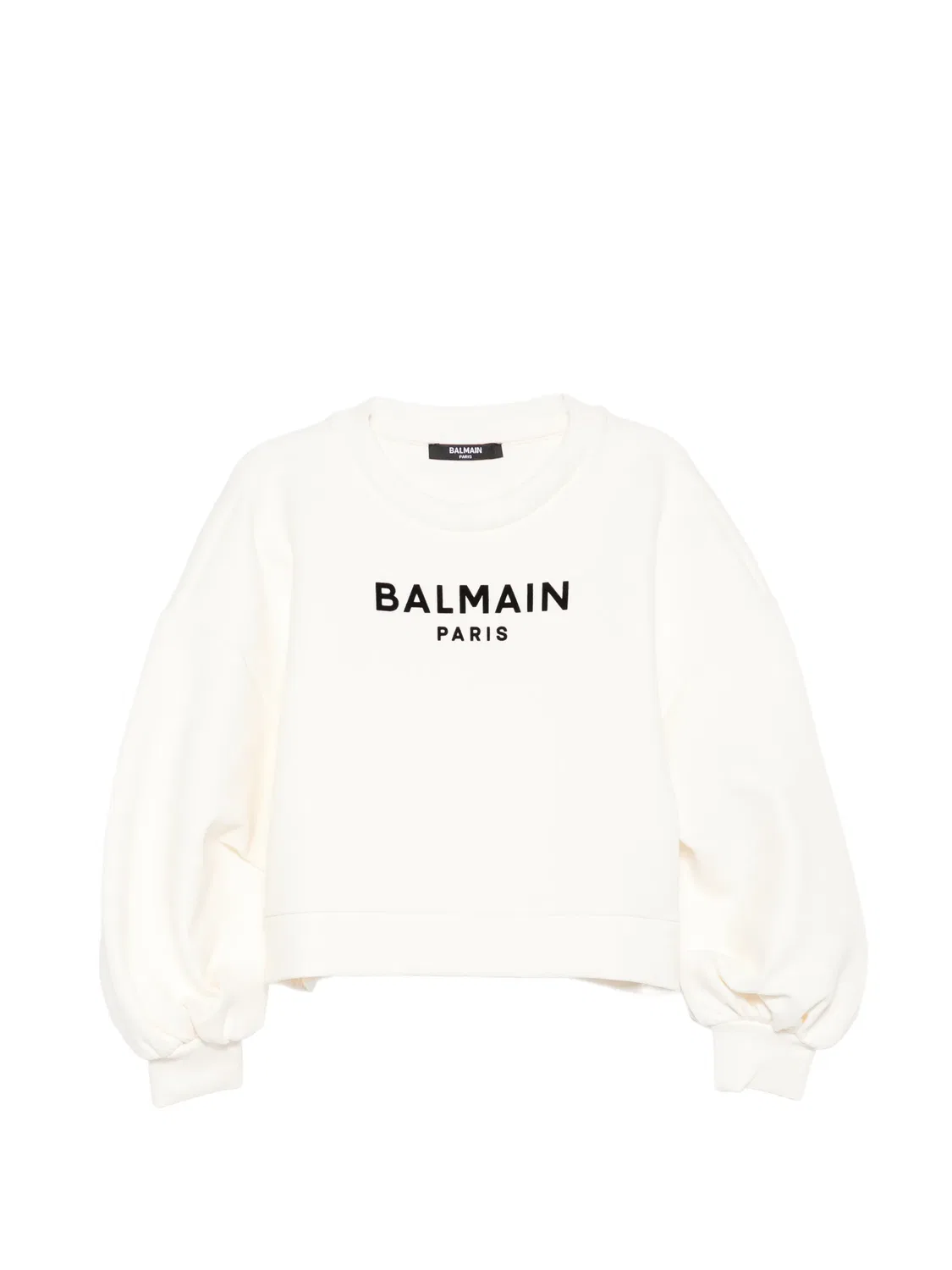 Свитшот с белым логотипом Balmain, белый