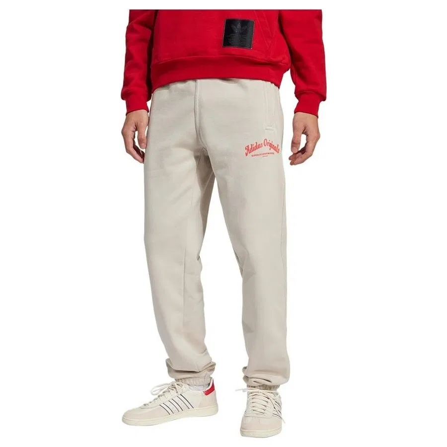 Мужские спортивные брюки с принтом Wabash Track Pants adidas, Бежевый — фото 2