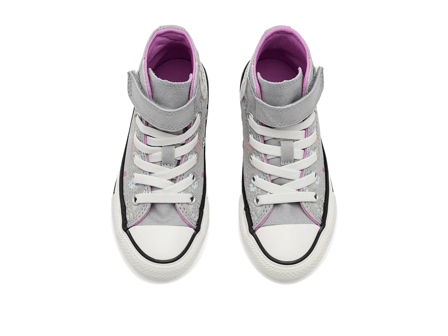 Кроссовки Chuck Taylor All Star 1V (для маленьких детей) Converse Kids, Grey Area/Xoxo Pink/White — фото 3