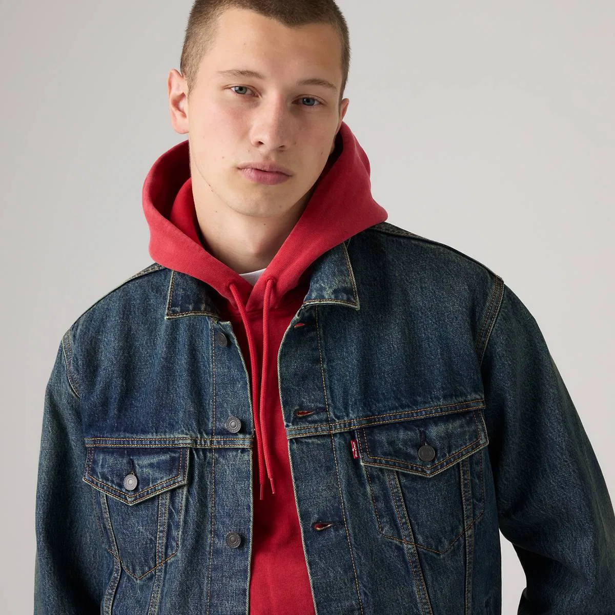 Свободная куртка дальнобойщика Levi's, Selvedge Dark Mid Night - Dark Wash — фото 2