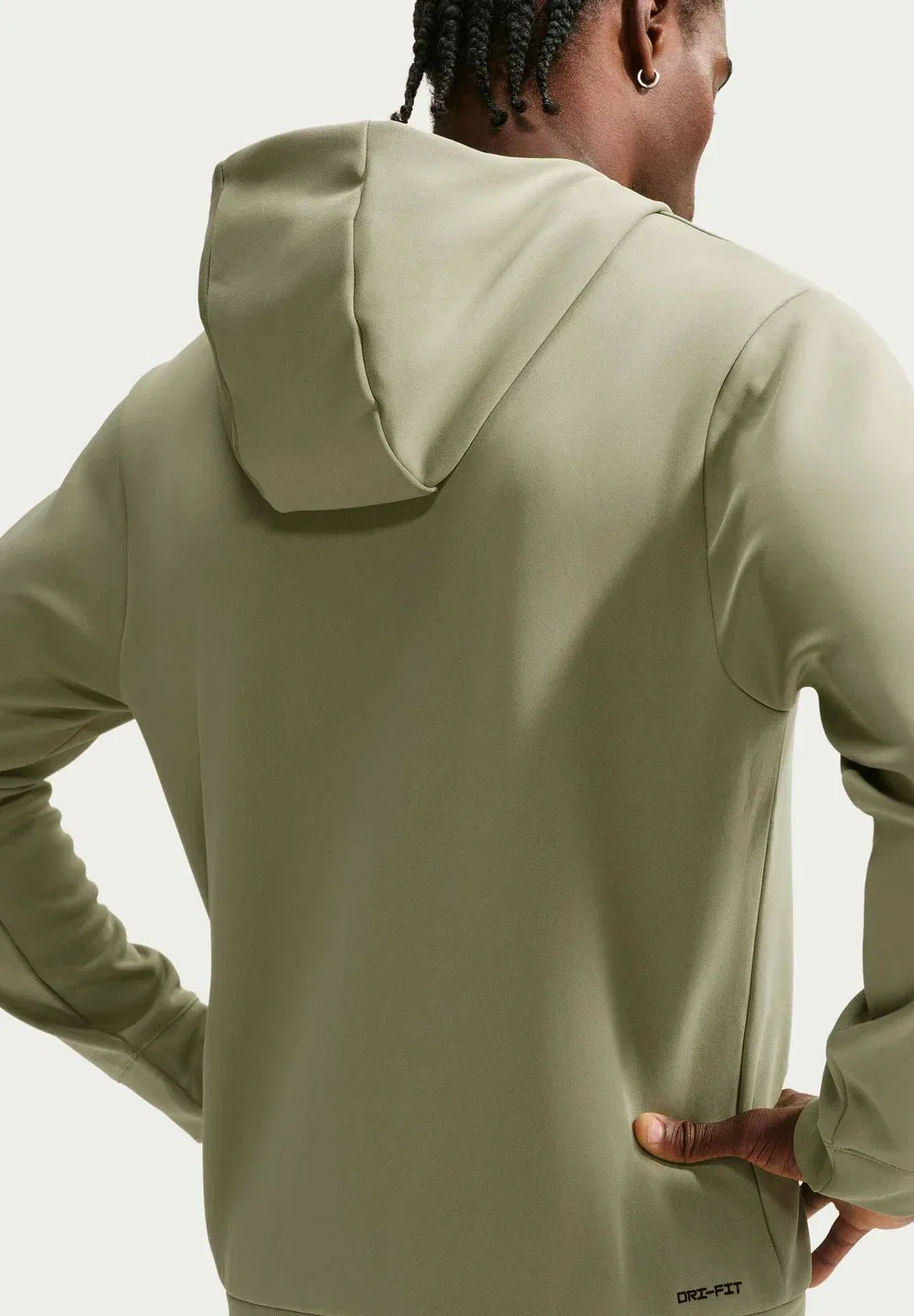 M nk df uv flex flc fz hd - толстовка на молнии Nike Performance, Dusty Olive/Dusty Olive/Black — фото 4