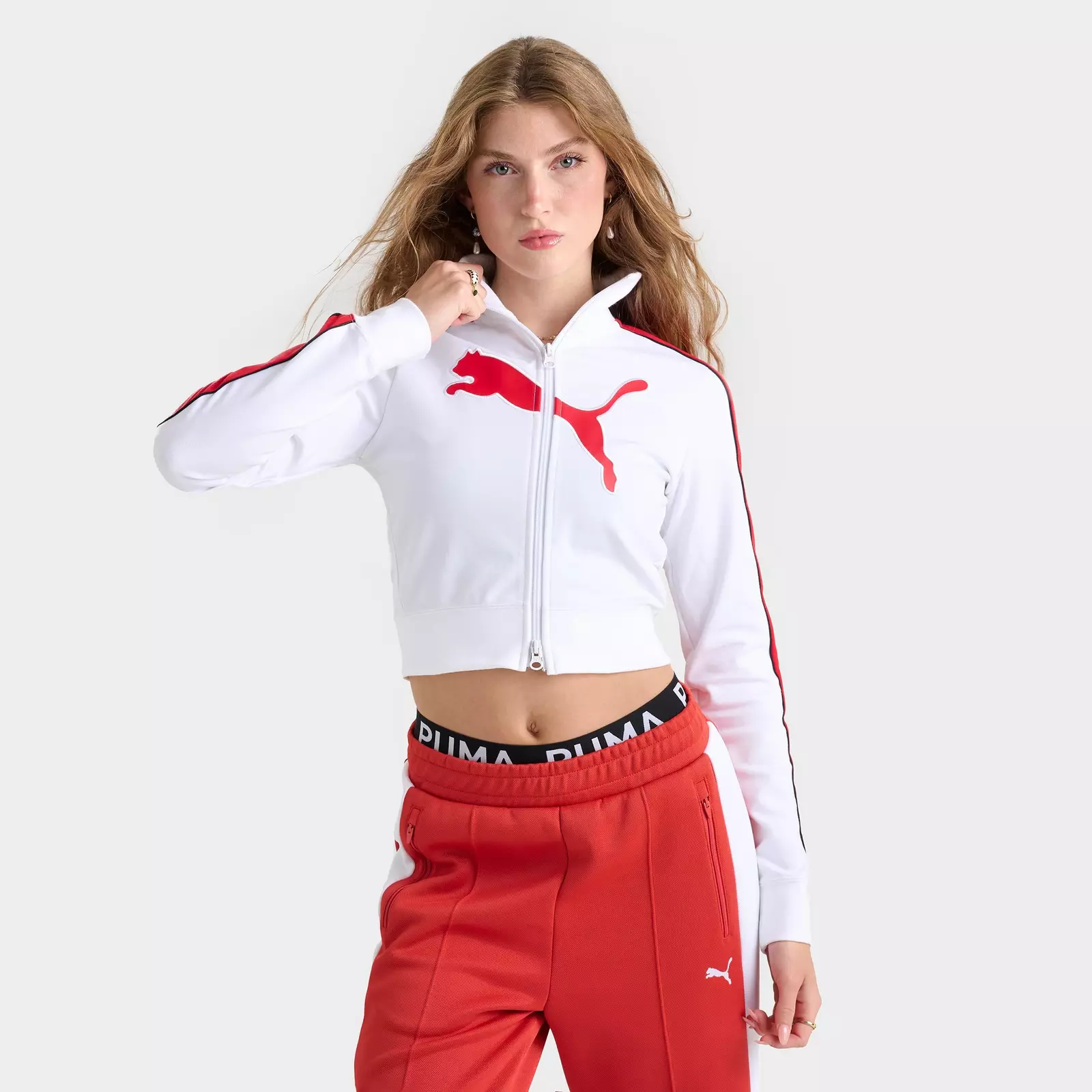 

Толстовка Women's Puma T7 Slim Cropped Track, белый