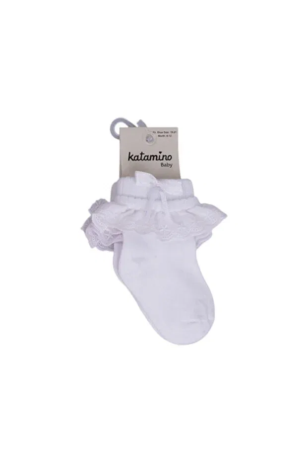 Детские носки для новорожденных хлопковые Katamino, White