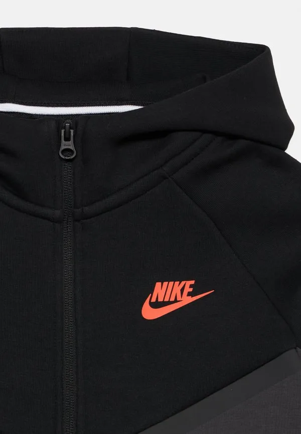 Толстовка на молнии Nike Sportswear, Black/Anthracite/Turf Orange — фото 4