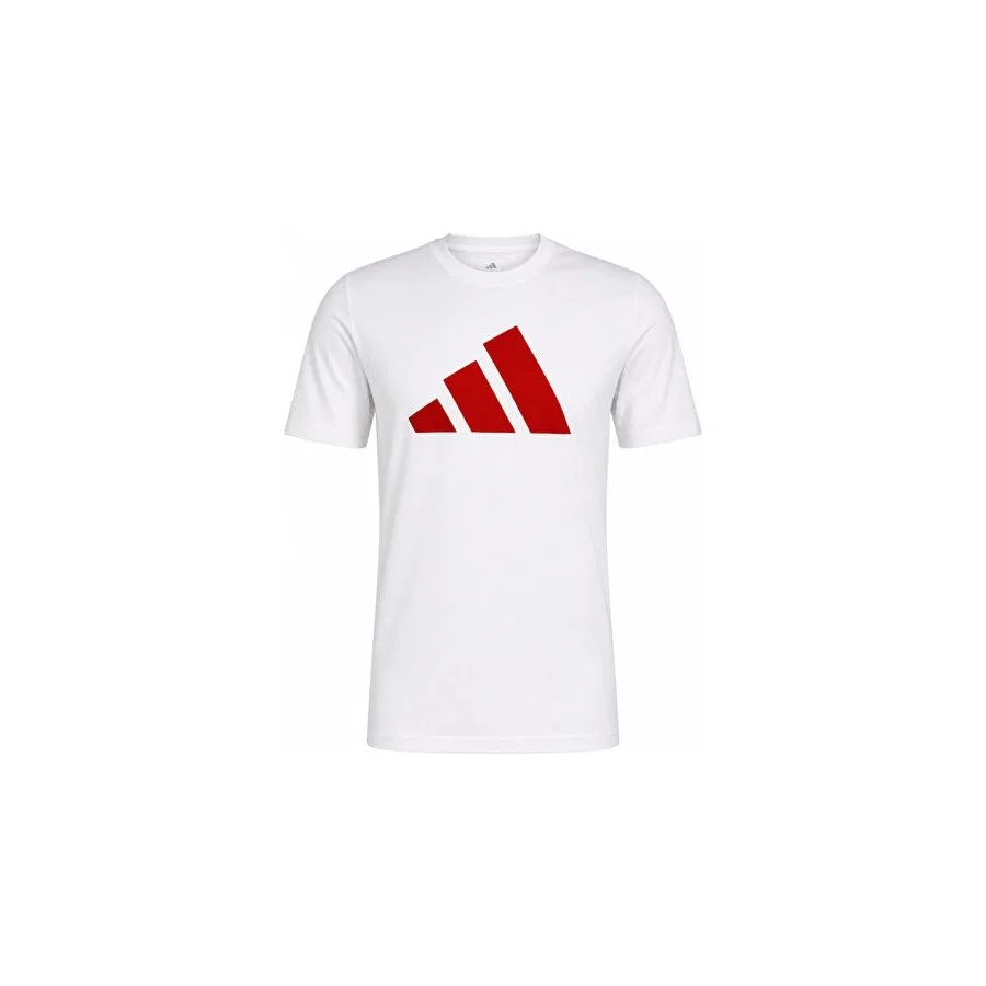 Футболка с коротким рукавом Custom Cotton Logo Tee M adidas, Белый — фото 3