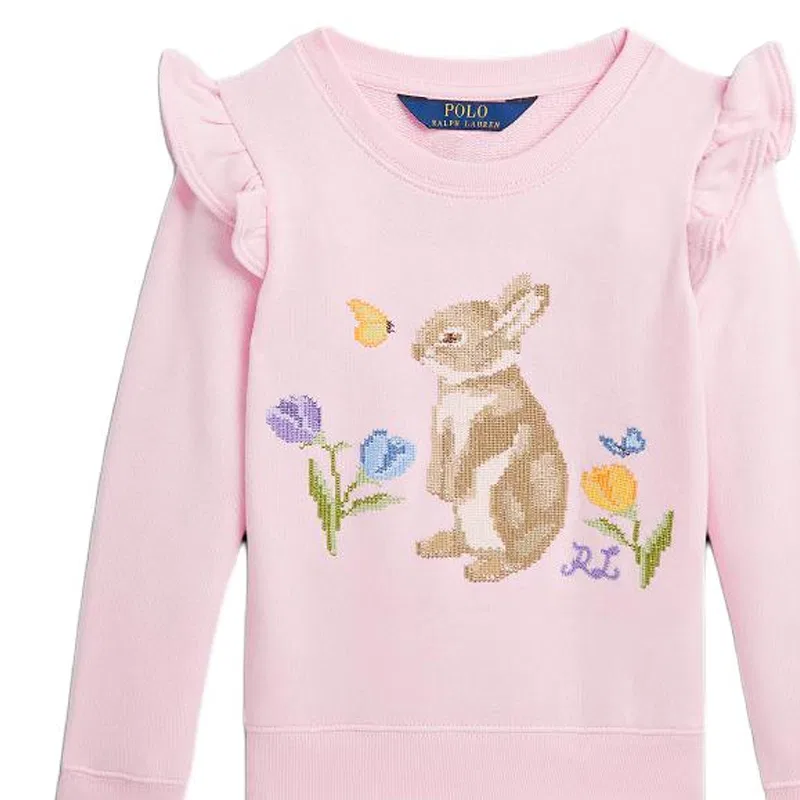 Детский свитер с длинным рукавом Polo Ralph Lauren, Light Pink — фото 4
