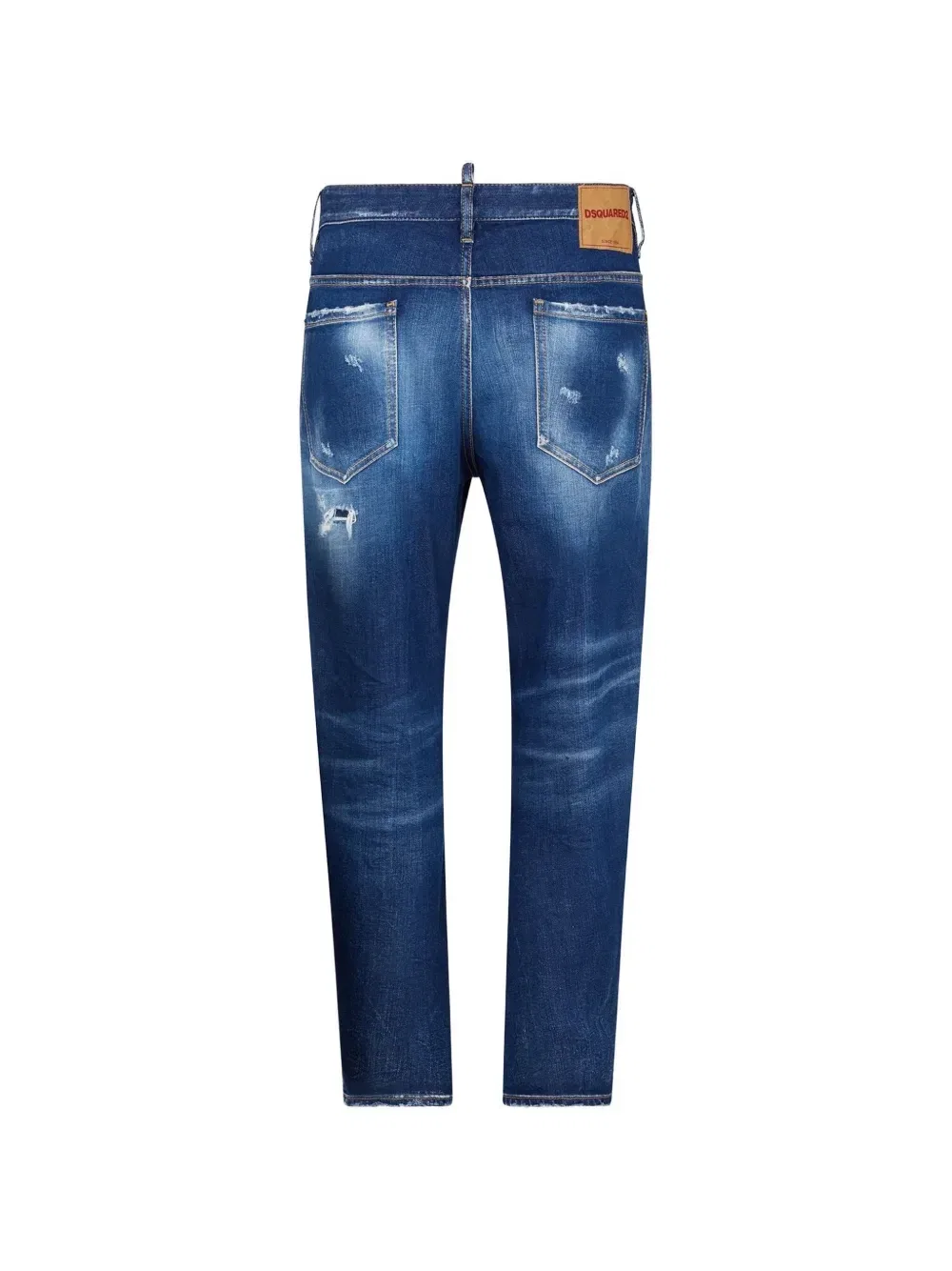 Рваные джинсы с эффектом stonewash Dsquared2, синий — фото 2