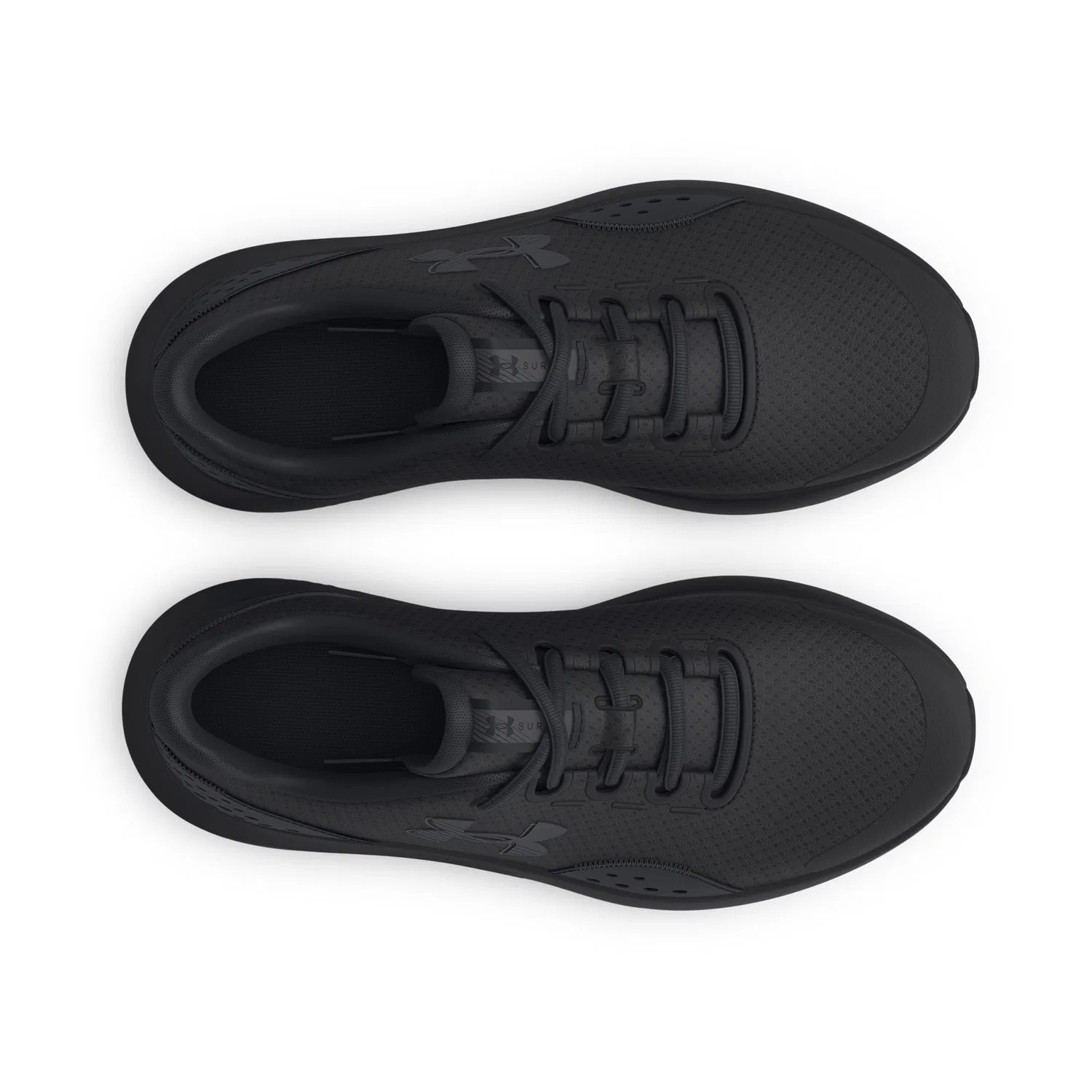 Детские кроссовки для мальчиков с сетчатым верхом UA Bgs Surge 4 Under Armour, Red / Black / Black — фото 2
