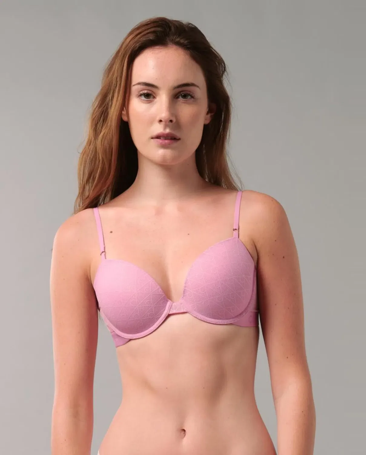 Женский бюстгальтер с ажурным кружевом ICON LOGO LACE Calvin Klein, Rosa — фото 4