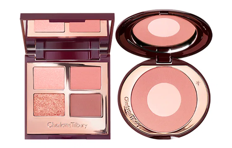 Женский набор для макияжа глаз и щек с палеткой теней и румянами Charlotte Tilbury, First Love/Bedside Chat — фото 2