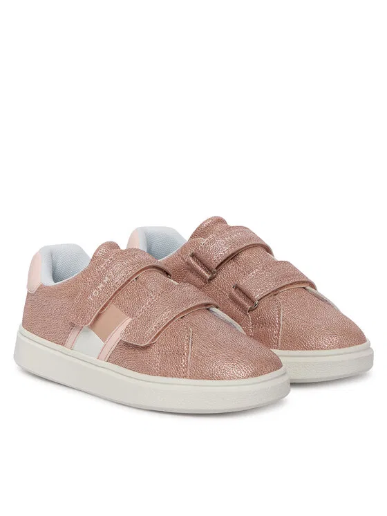 Кроссовки Flag Low Cut Velcro Tommy Hilfiger, розовый — фото 2