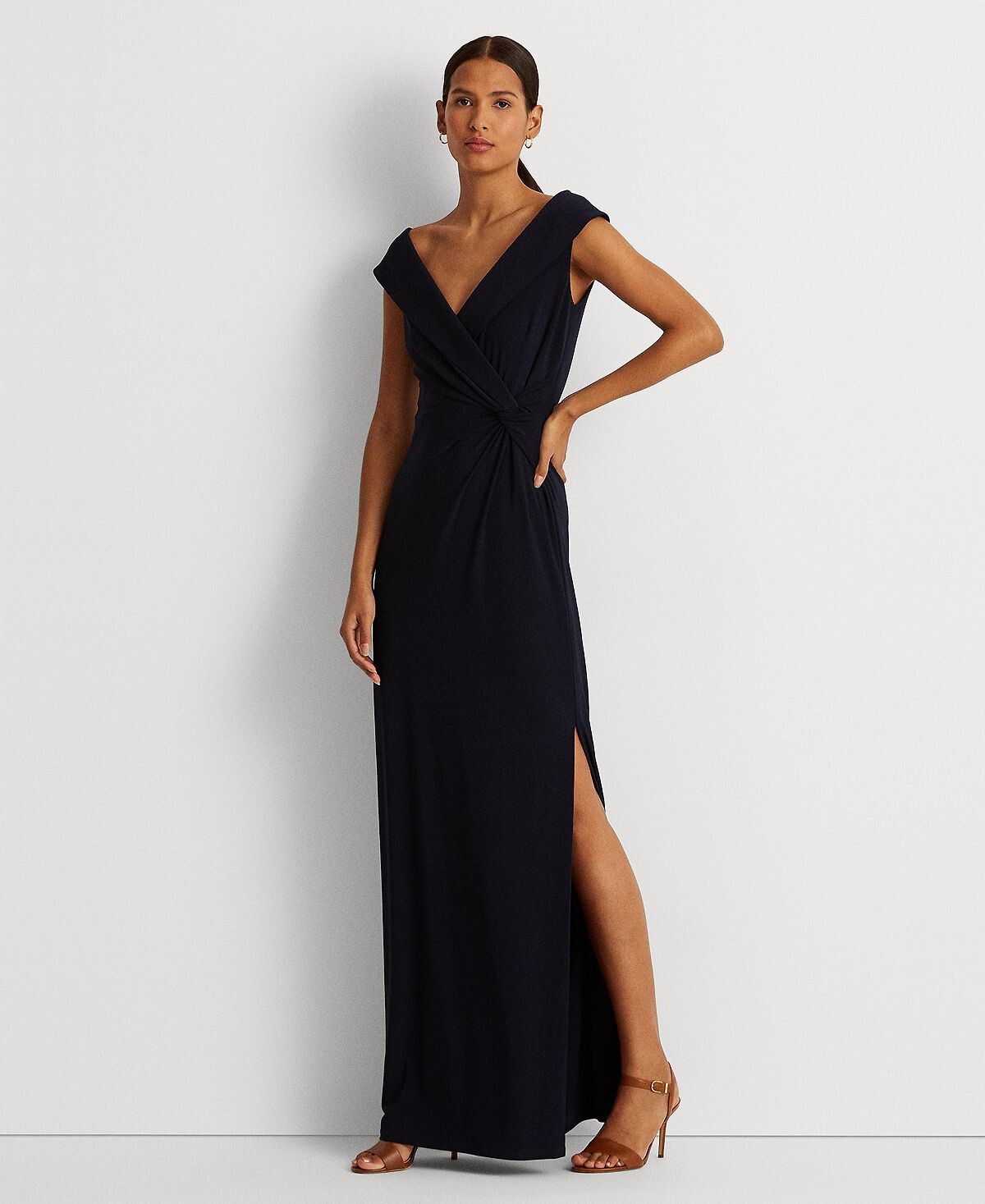 

Трикотажное платье с открытыми плечами Lauren Ralph Lauren, мульти