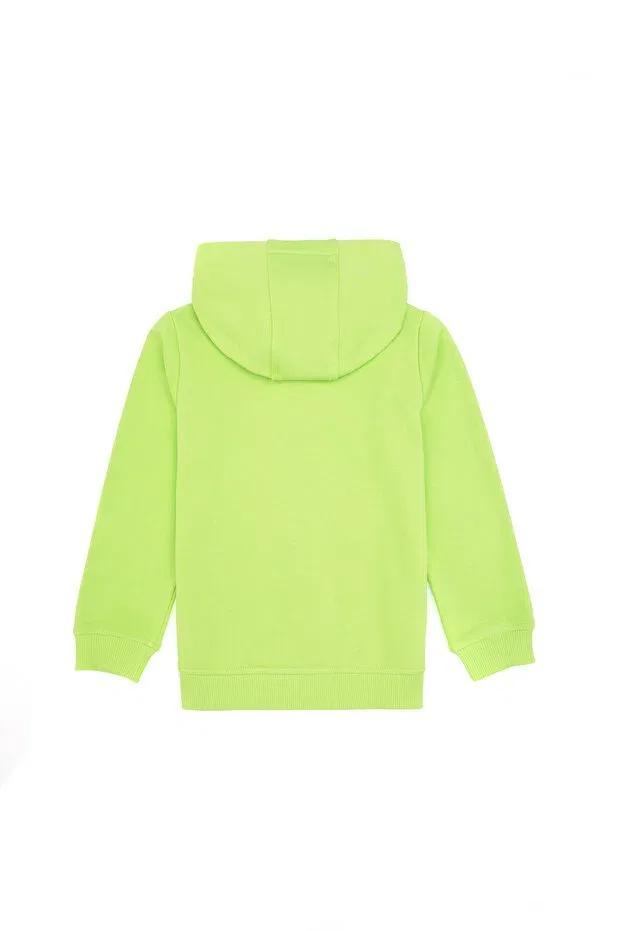 Детское худи на молнии с капюшоном U.S. Polo Assn., Apple Green — фото 4