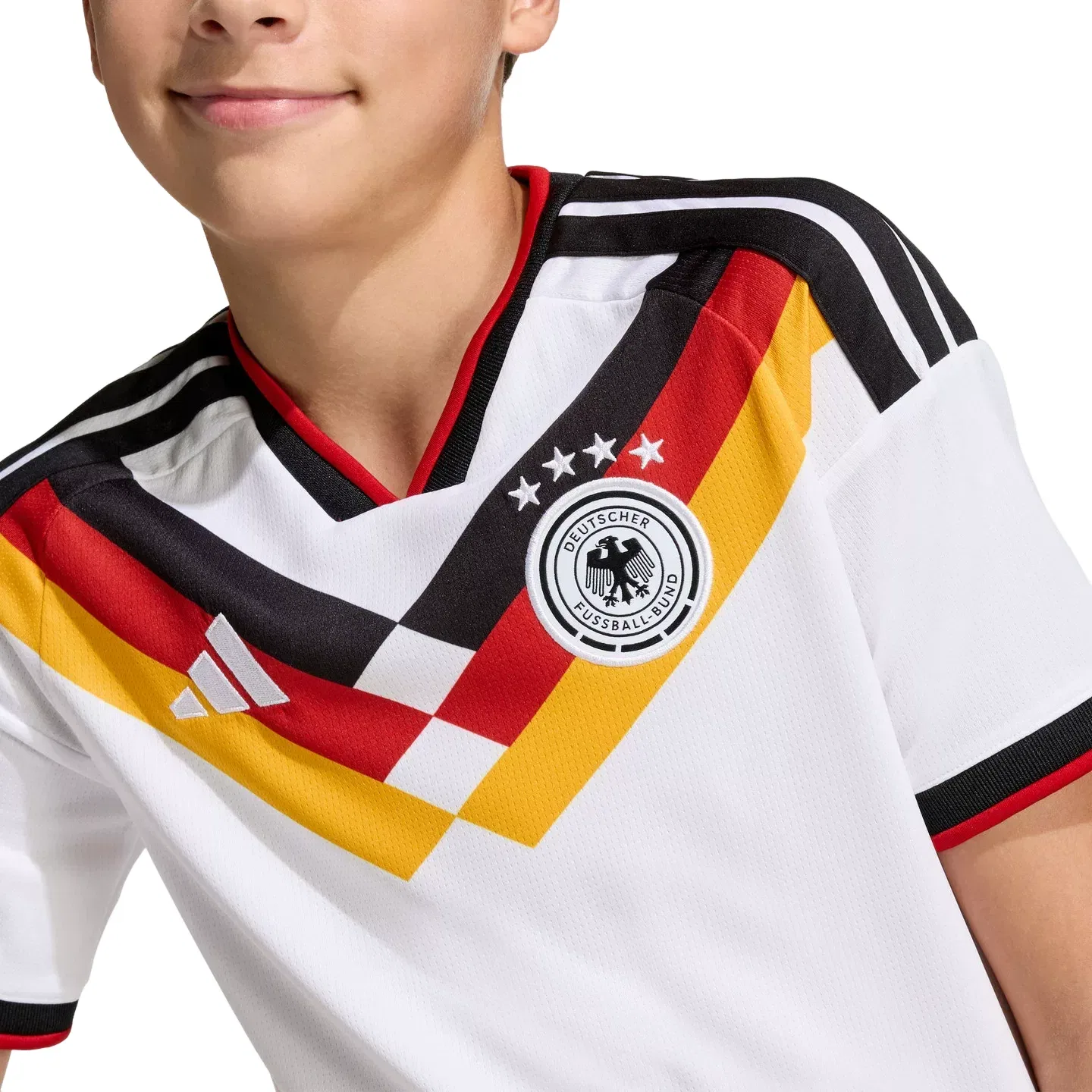 Детская футболка Adidas Germany 26 Home Jersey, белый — фото 4
