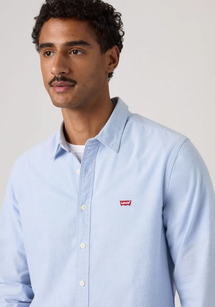Рубашка LEVI'S Regular fit на пуговицах, цвет «Батарея», светло-голубой — фото 4