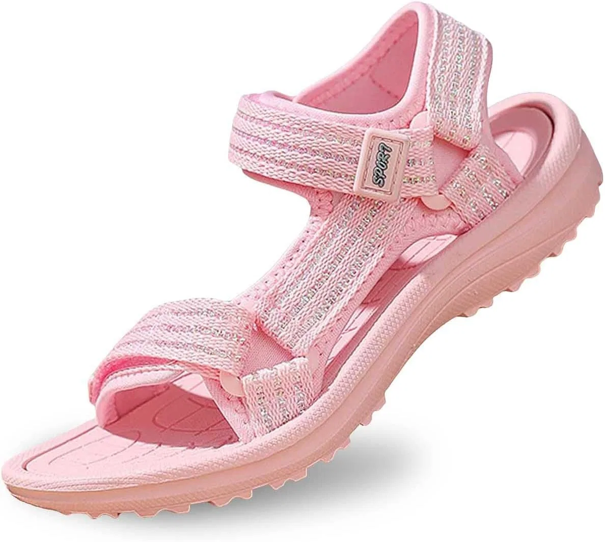 Детские спортивные сандалии с открытым носком и регулируемыми ремешками, Pink