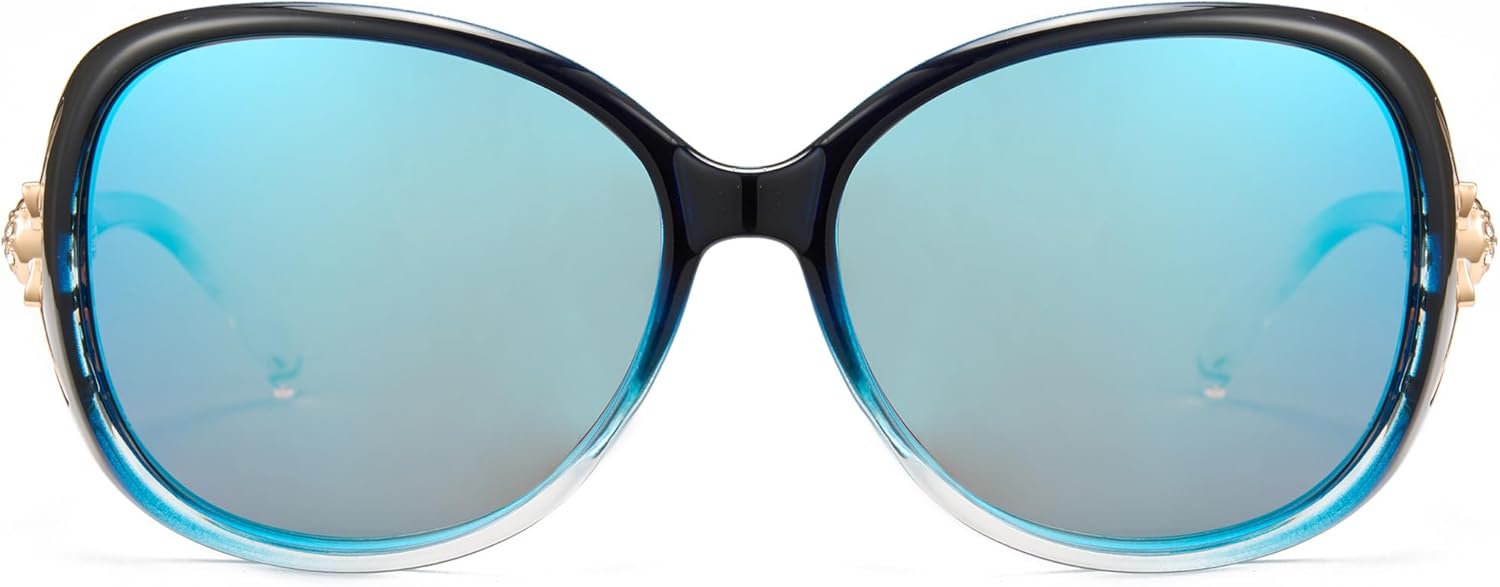 

Новые поляризованные солнцезащитные очки Cyxus для женщин с защитой от УФ-излучения, линзами TAC, овальной оправой из поликарбоната и сверхлегким корпусом, P1143 - Blue Frame - Blue Lens