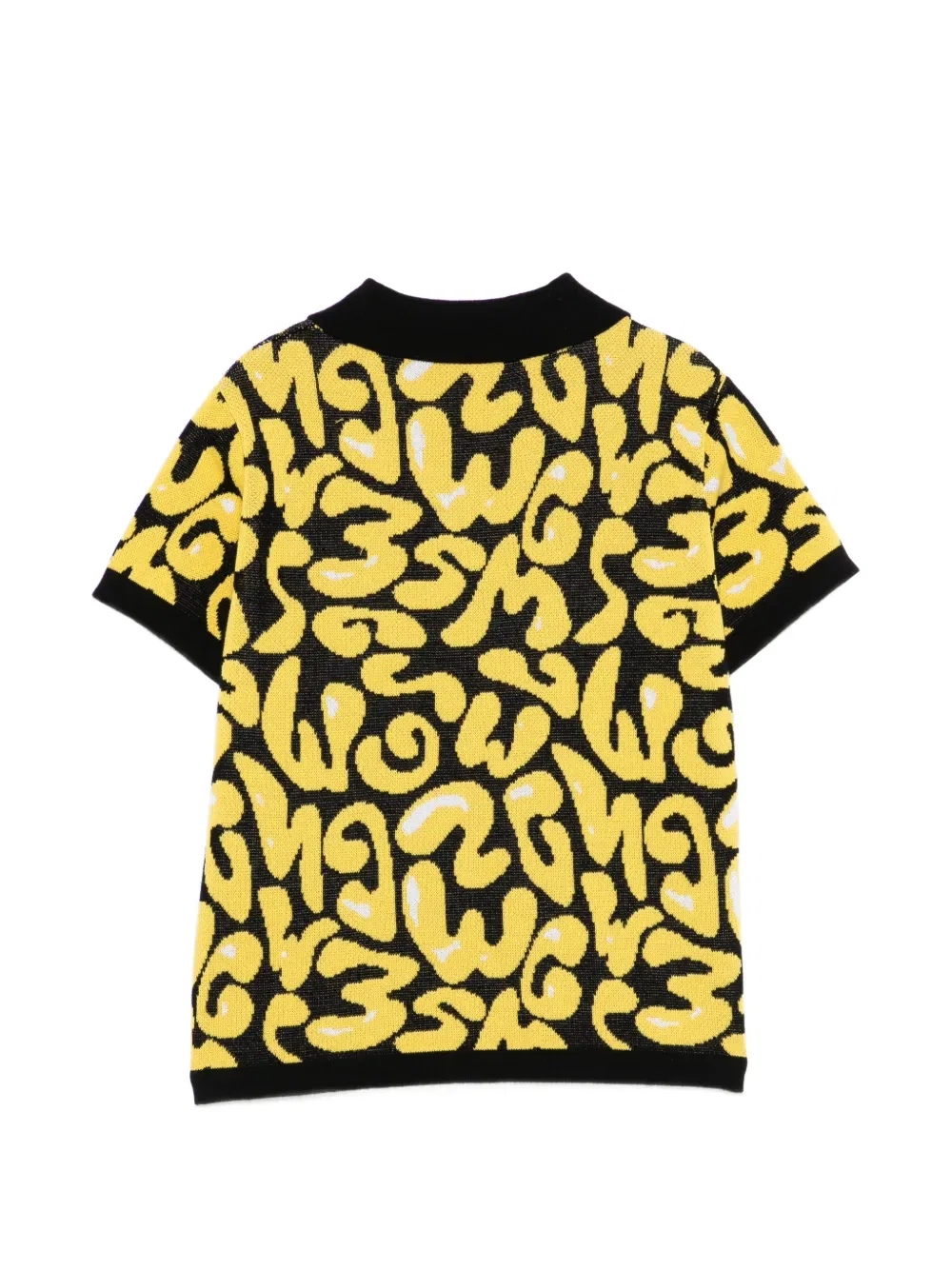Поло с принтом Msgm Kids, желтый — фото 2