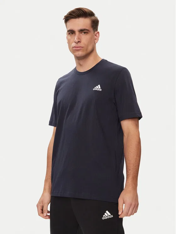 Футболка regular fit Essentials Single Jersey Embroidered Small Logo T-Shirt Adidas, синий