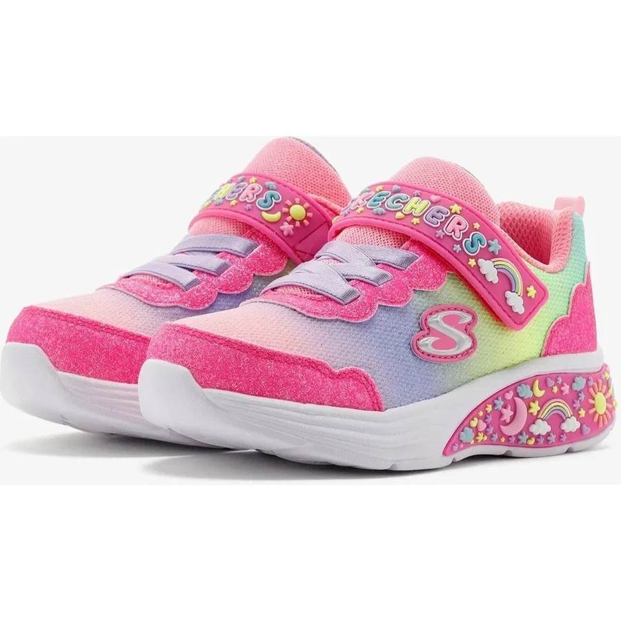 Кроссовки детские с подсветкой Twinkle Sparks - Underwater Magic Skechers, Розовый — фото 3