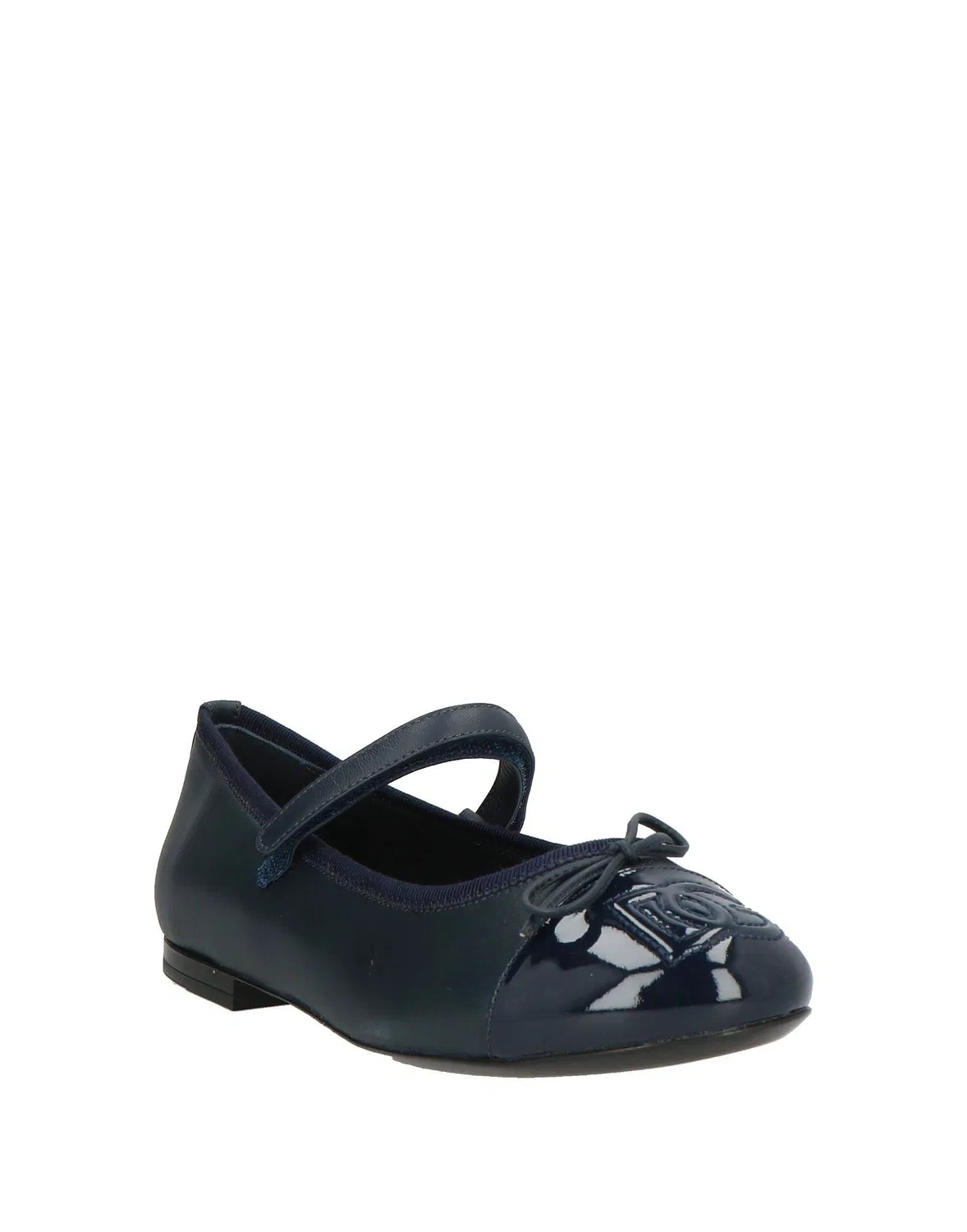 Детские балетки для девочек Mary Jane Flats Dolce&Gabbana, темно‑синий — фото 2