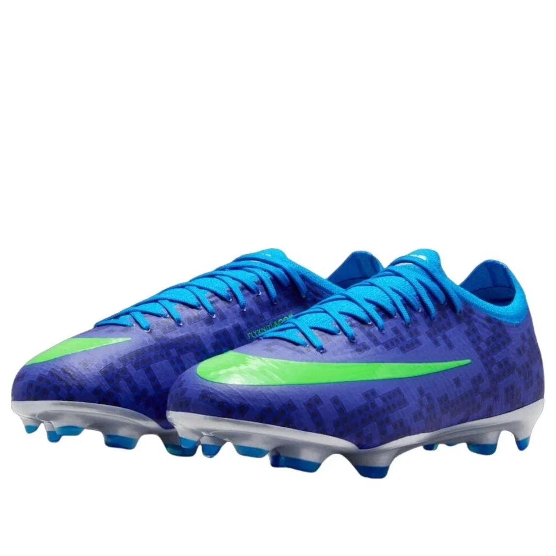 Детские кроссовки для футбола с принтом Nike Mercurial Vapor, синий — фото 2