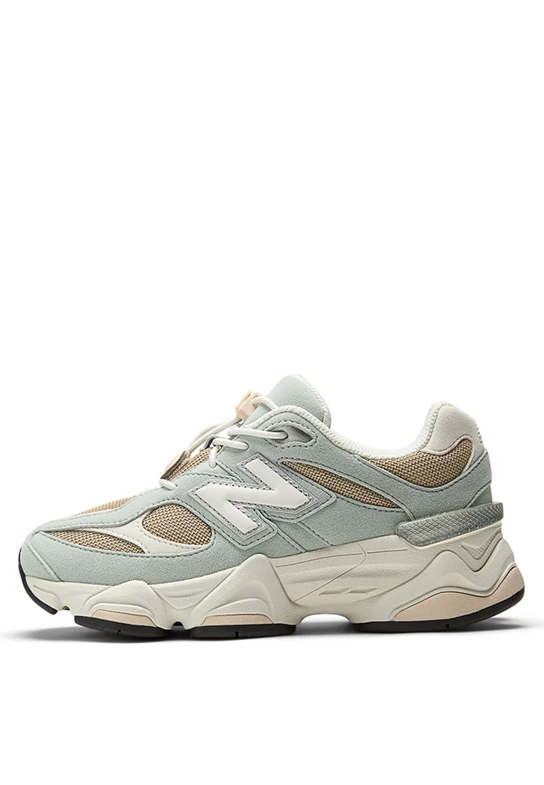 Детские кроссовки Lifestyle, модель 9060, New Balance, зеленый/бежевый