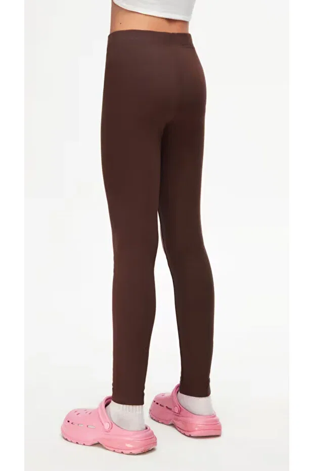 Детские спортивные леггинсы для девочек с длинным штанином Rutbil Sports, Brown — фото 2
