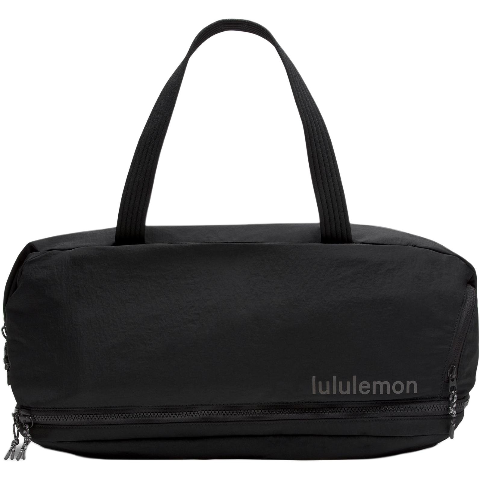 

Lululemon Нейлоновая спортивная сумка унисекс черный и графитово-серый, Black & Graphite Gray