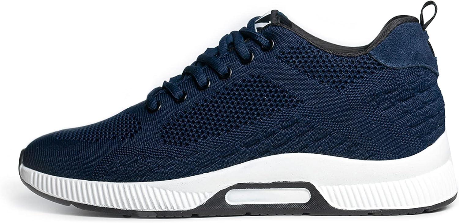 

Кроссовки Conzuri V2 Cloud Runners для мужчин - обувь, увеличивающая рост на 6 см, легкая, с нескользящей подошвой, повседневные и модные кроссовки, темно-синий