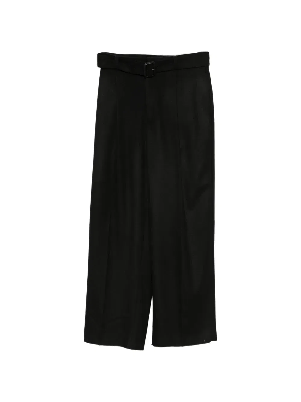 Широкие брюки с поясом EMPORIO ARMANI, черный