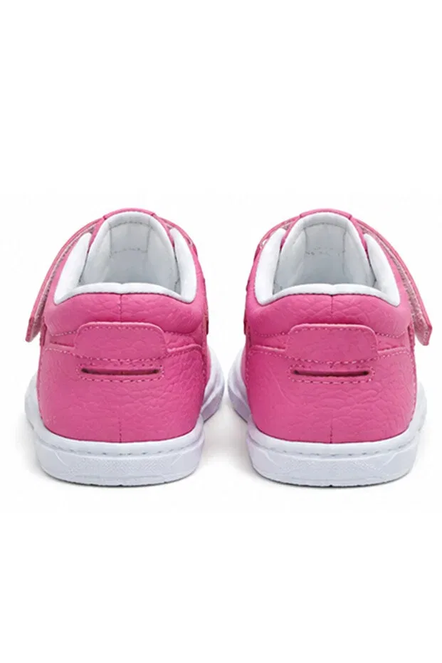 Детские ботинки для новорожденных с липучкой Handmade first step baby shoes Joy Colours, Pink — фото 4