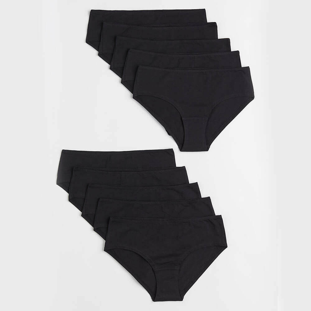 

Комплект трусов H&M Hipster, 10 предметов, чёрный