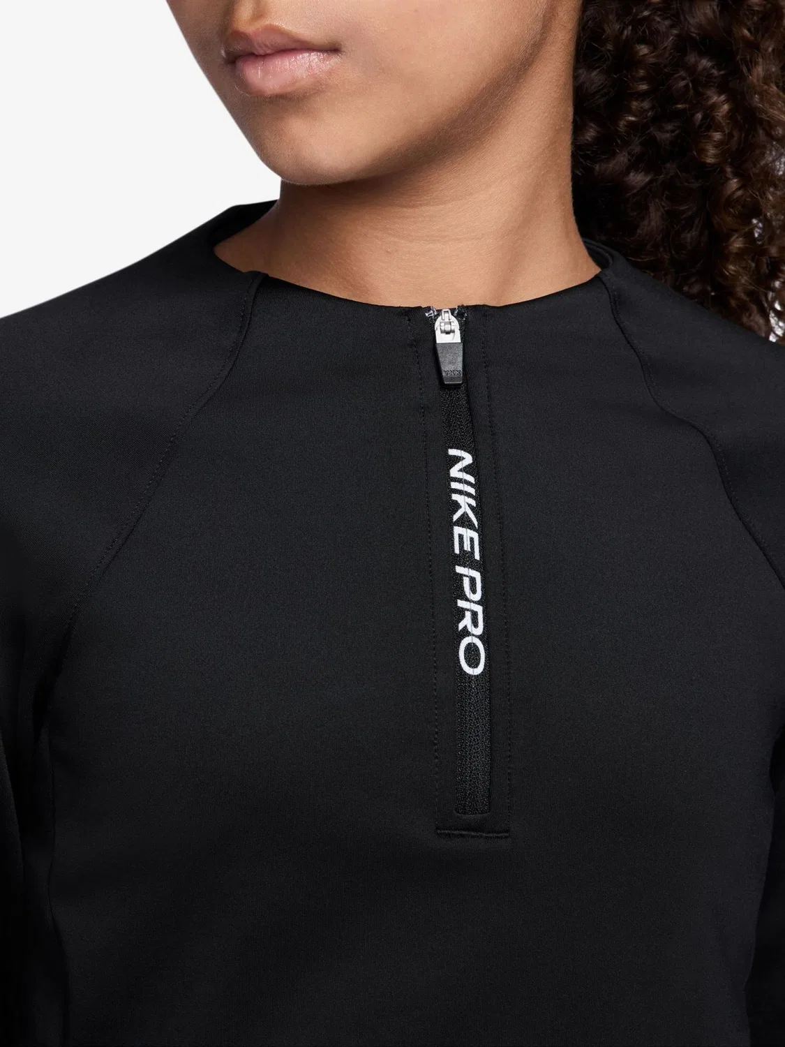 Топ Nike Pro Dri-FIT Half-Zip Long Sleeve, черный — фото 3