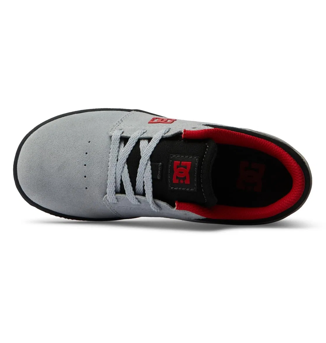 Детские кроссовки для мальчиков кожаные Crisis 2 DC Shoes, Grey Red — фото 4