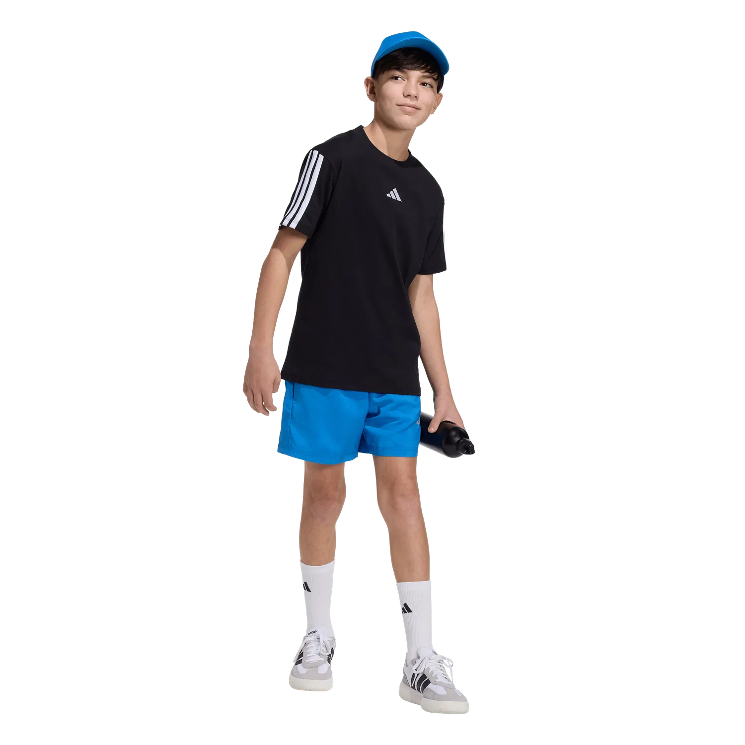 Детские тренировочные шорты Adidas, синий — фото 4