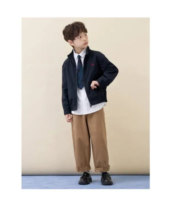 Утепленные брюки из хлопка, Woven Curved Pants, Beanpole Kids, бежевый — фото 3