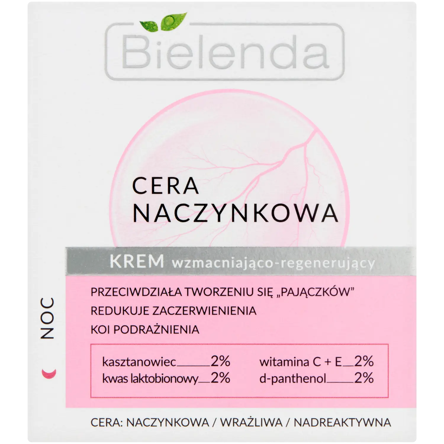 Крем для лица Bielenda — Naczynkowa укрепляющий ночной, 50 мл — фото 2