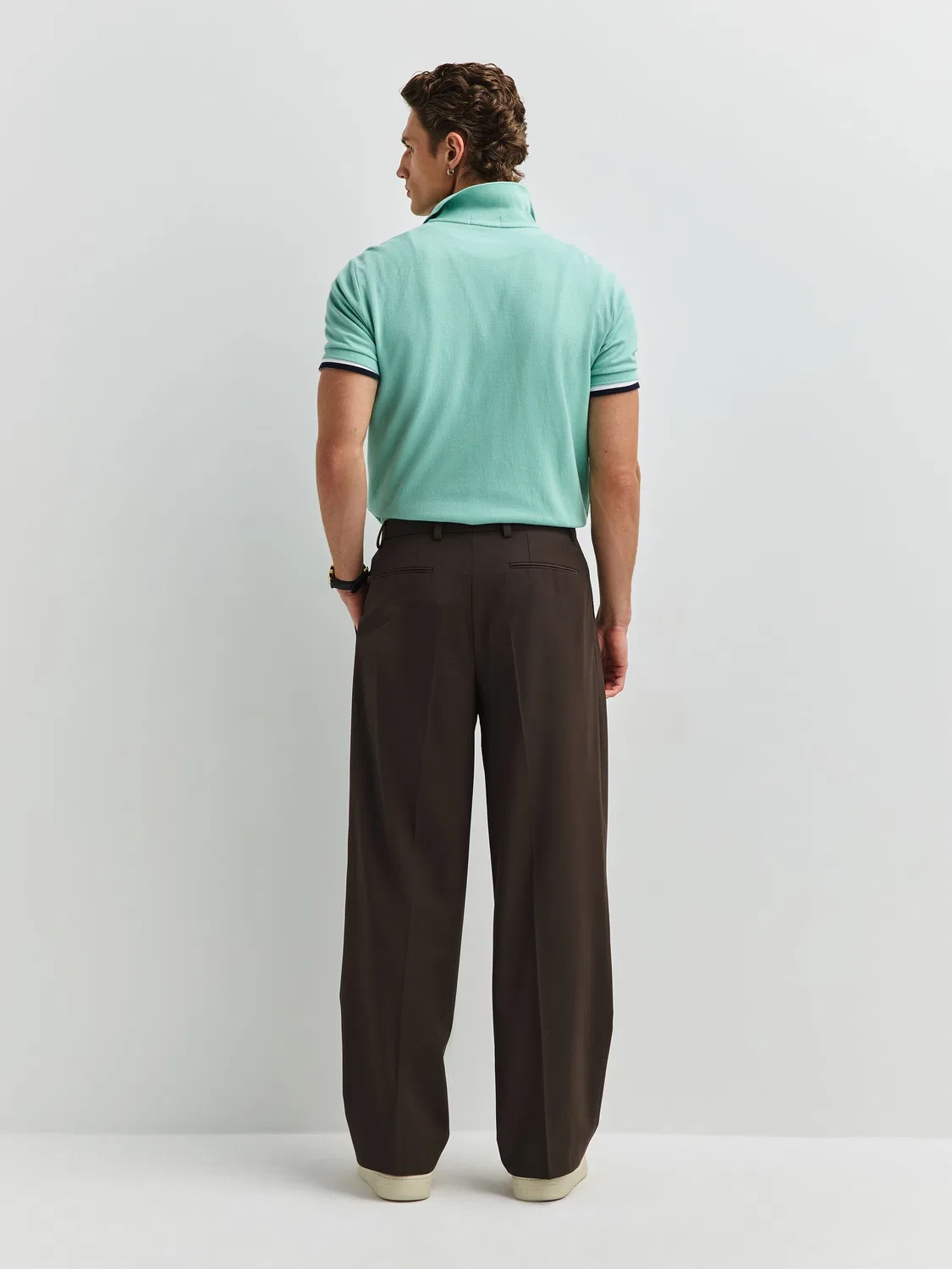 Поло Polo Ralph Lauren Custom Fit Pique, цвета зеленый сельдерей — фото 4
