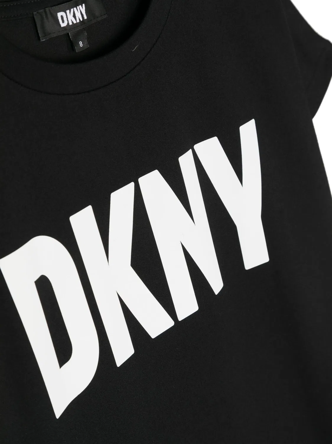 Платье из сетки с логотипом DKNY, черный — фото 3