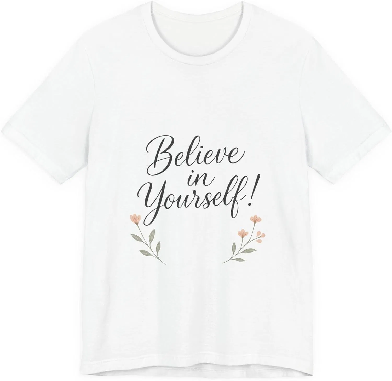Унисекс футболка с принтом Believe in Yourself Bella+Canvas 3001, White — фото 3