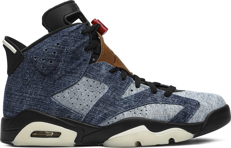 

Кроссовки Air Jordan 6 Retro Washed Denim, черный