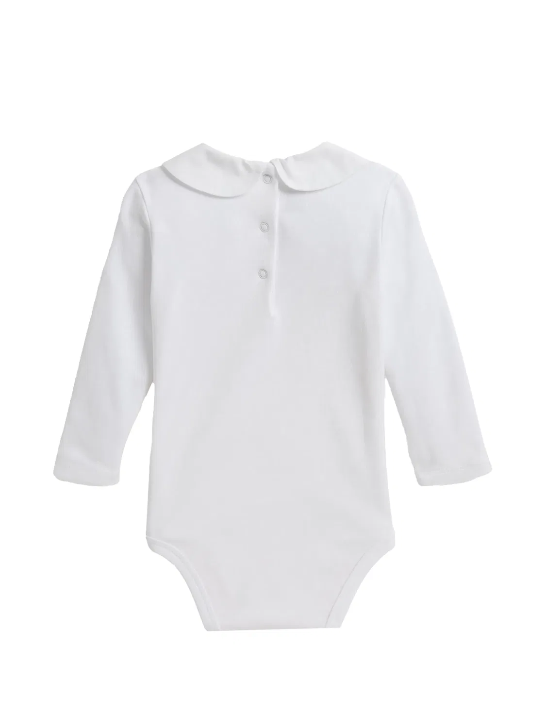 Боди с воротником Питер Пэн и вышивкой Polo Ralph Lauren Kids, белый — фото 2