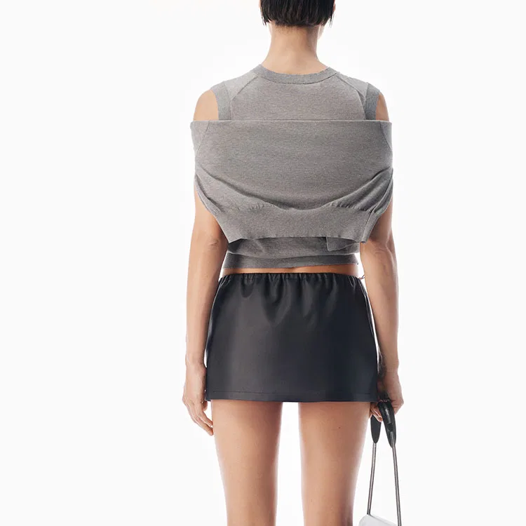 Женский топ без рукавов Alexander Wang, Gray — фото 4