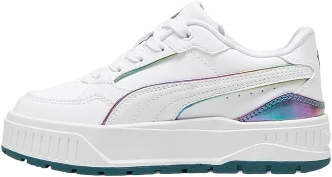 Детские кроссовки для девочек с шнуровкой Karmen II Idol PUMA, White — фото 3
