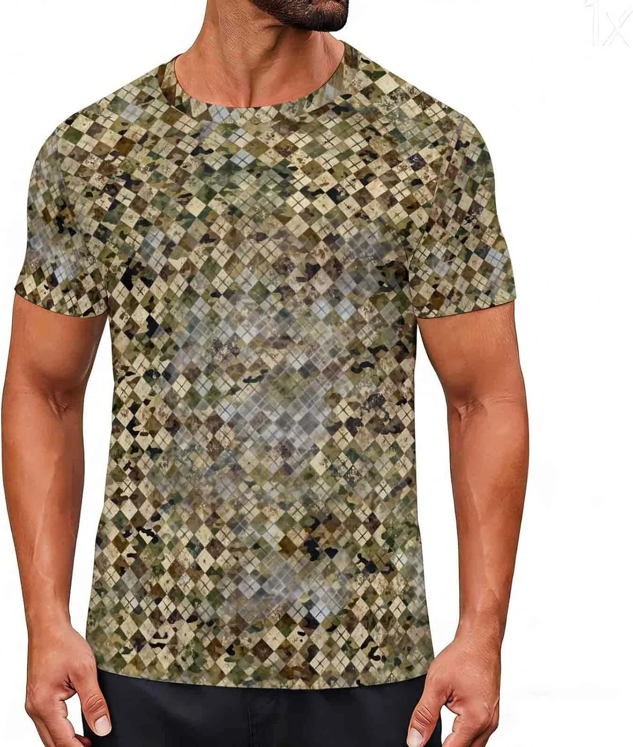 Футболка с камуфляжным принтом, Camouflage24