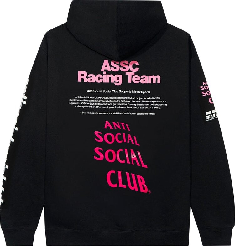 Худи Anti Social Social Club x Gran Turismo Hoodie 'Black', черный — фото 3
